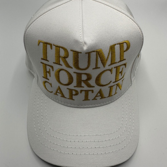 Extremely Rare Cali-Fame Trump Force Captain Logo White Trucker Hat Cap One Size - Picture 1 of 7